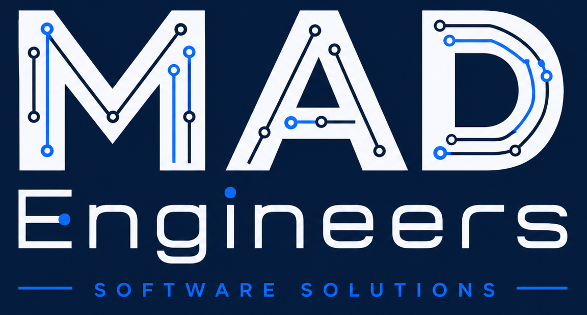 MAD Engineers Software Solutions inverted logo